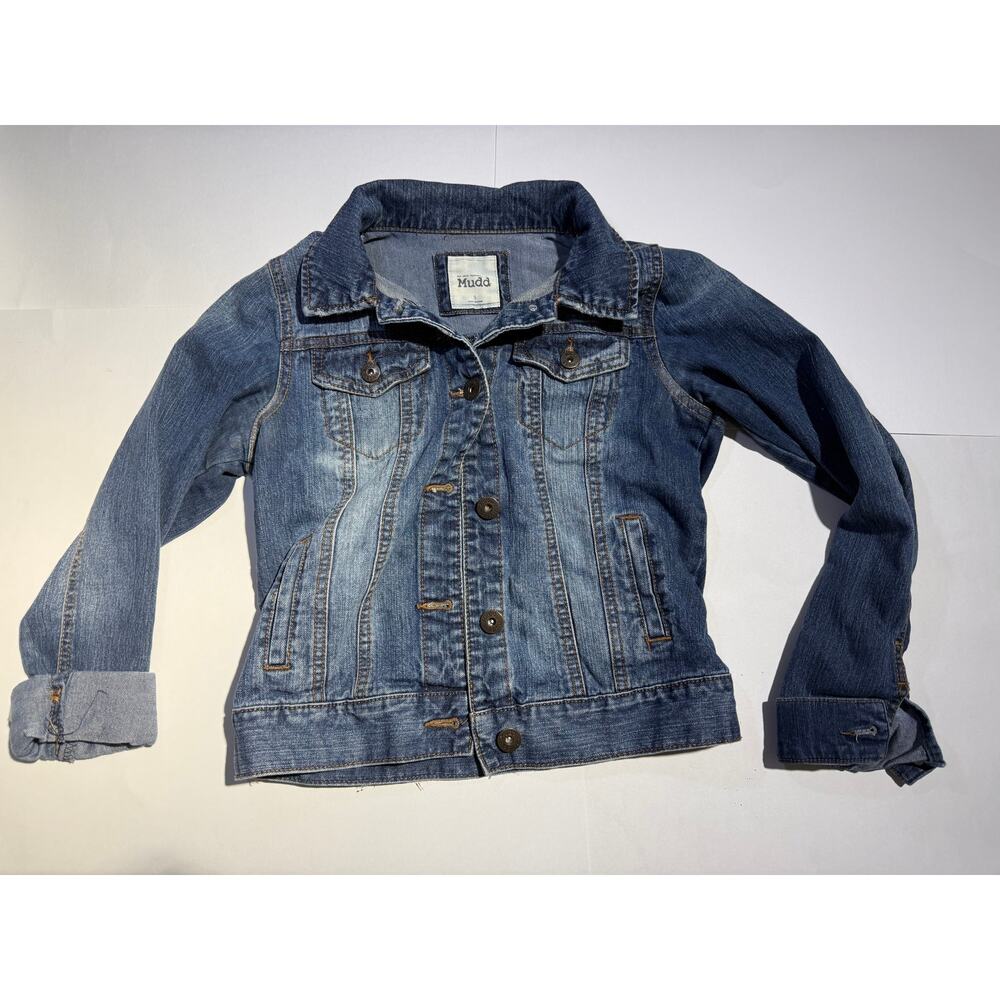 Vintage Mudd Women's Medium Wash Denim Jacket (Size Small)
